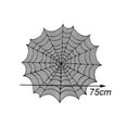 thumbnail image 3 of SPRING PARK Halloween Decorations, Black Lace Party Decor, Bat Window Curtains, Spider Web Fireplace Mantel Scarf Cover, Spider Web Table Topper Tablecloth, Halloween Lamp Shade, 3 of 7