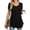 Black womens shirts, variant on Wycnly Womens Shirts Comfy Lightweight Petal Sleeve Pleated Swing Tunic Tops Summer Short Sleeve Round Neck Ladies Solid Tops and Blouses Black l