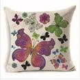 thumbnail image 6 of Square cloth pillow covers with butterfly images 18x18 inches, pack of 2 throw pillows covers (With or Without Inserts) 18"x18", 6 of 6