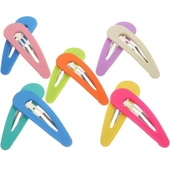 ibasenice 10Pcs Assorted Color Hair Clips for Teens Snap Clip Hair Barrettes for Decoration