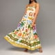 thumbnail image 5 of 2024 nuevo verano europeo y americano moda sin mangas tubo top cintura alta estampado vestido largo con tirantes, 5 of 5