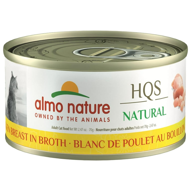 Almo Nature HQS Natural Cat Grain Free Chicken Breast In Broth Canned Cat Food Almo Nature HQS Natural Cat Grain Free Chicken Breast In Broth Canned Cat Food