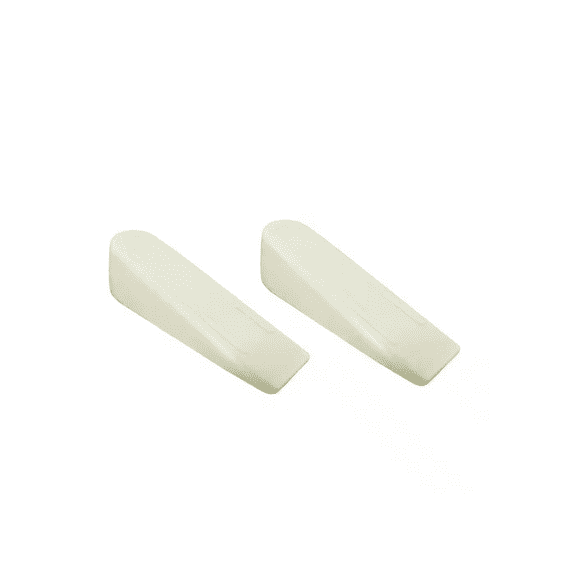 Heavy-Duty Beige White Rubber Door Stop (2-Pack)
