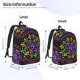 thumbnail image 2 of Bingfone Mardi Gras5 Print Canvas College Laptop Backpack, Large Capacity Lightweight College Bookbag Casual Daypack-Small, 2 of 5