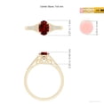 thumbnail image 5 of ANGARA Lab Grown 1 Ct Aeon Vintage Inspired Ruby Engagement Ring with Milgrain for Women in 14K Yellow Gold (Size-7x5mm) | July Birthstone, Anniversary, Jewelry Gift for Women | Lab-Grown Ruby Ring, 5 of 7