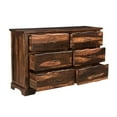 thumbnail image 4 of Taran Designs Darcy 6-drawer Live Edge Solid Wood Dresser in Dark Brown, 4 of 9