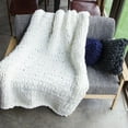thumbnail image 1 of Thick Crochet Chunky Cable Knit Blanket Beautiful Handmade Cover Yarn Wool Bulky Bed Spread Throw For Home Decor, 1 of 7