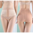 thumbnail image 6 of BYHONG Womens Thin High Waisted Shaping Waist Waist Waist Lifting Beauty Underwear Womens&nbsp;Panties Beige L, 6 of 7