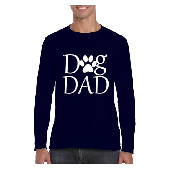 MmF - Mens Long Sleeve T-Shirts, up to Size 5XL - Dog Dad