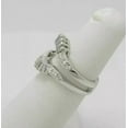 thumbnail image 2 of Divine_creation 2.20 Ctw Round Cut Diamond Wedding Enhancer Guard Wrap Ring 14K White Gold Plated 925 Sterling Silver 925 Sterling Silver -7.5, 2 of 4