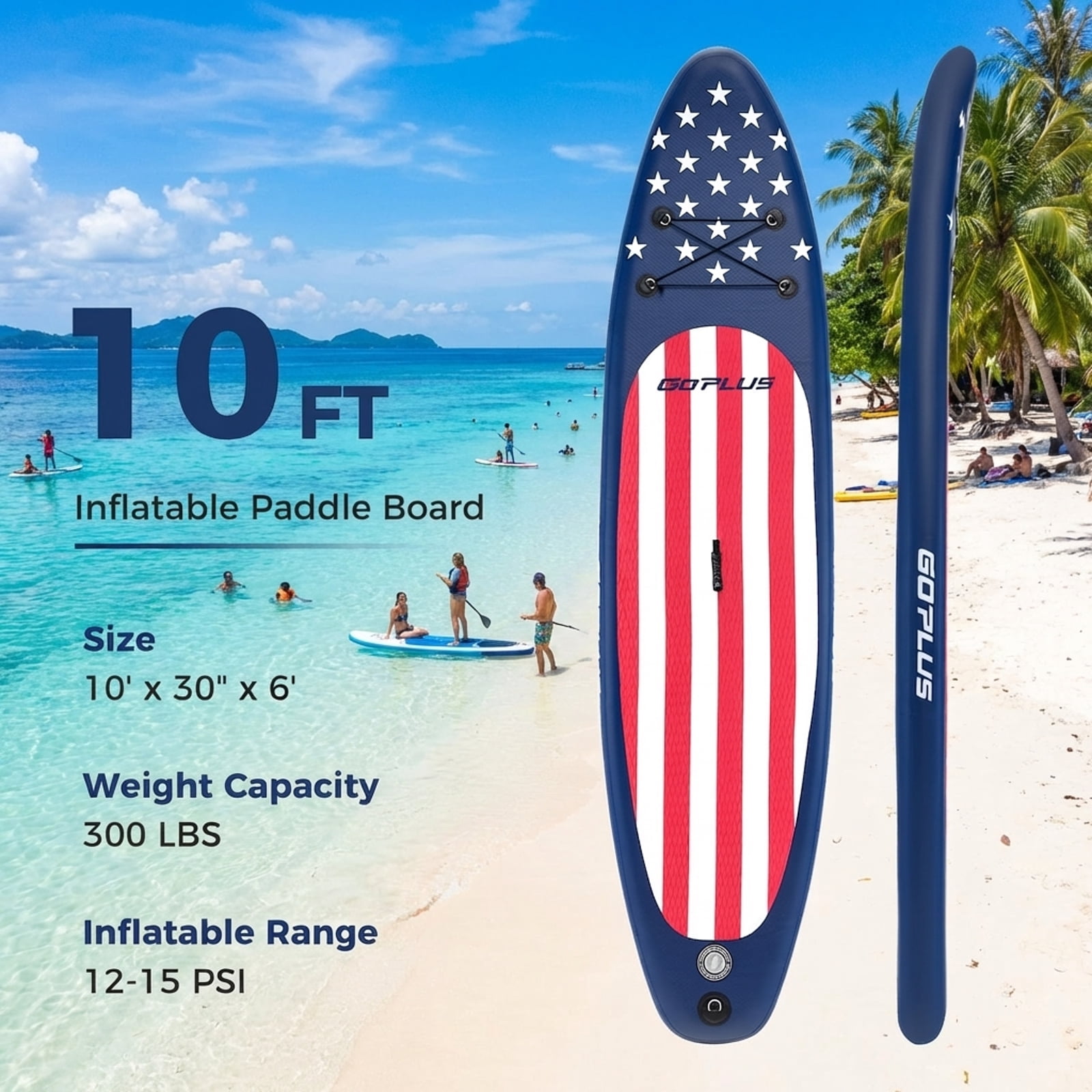 Airfind Inflatable Paddle Board with Fin and Backpack-A