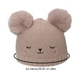thumbnail image 4 of Baby Beanie Winter Hat with Bear Ear for Toddler Boys Girls Soft Knitted Skull Cap,Color:White, 4 of 4