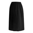 Women Half Slips Under Dress Lace Hem Elastic Waist Petticoat Underskirt Knee Length Midi Skirt
