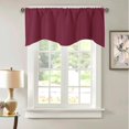 thumbnail image 2 of Home Decor Blackout Curtains, Furenl Christmas Solid Curtain Rod Pocket Curtain Fan Shape for Kitchen Dark Red 1 Item, 1X Curtain, 2 of 3