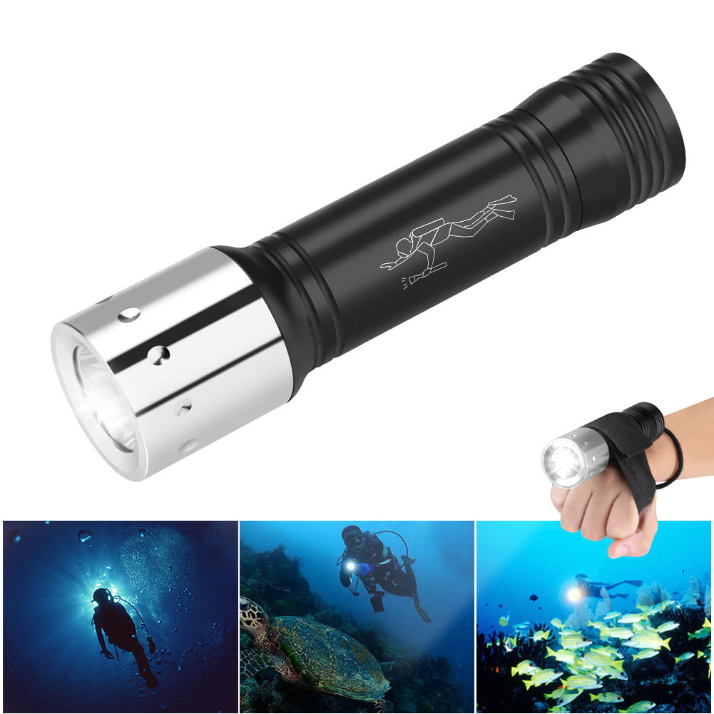 Underwater 12000LM 3x XM-L L2 LED Scuba Diving Flashlight Torch+2x 18650 Battery 