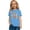 Blue, variant on Valora Little Kid Easter Bunny Graphic Short Sleeve Tee for Girls Soft Casual Round Neck Toddler Kids Top Blue 4-5 Years