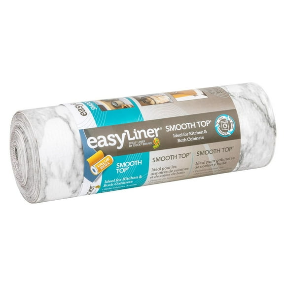 Smooth Top EasyLiner Brand Shelf Liner, Gray Marble, 12 in. x 30 ft.