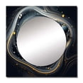 thumbnail image 2 of Designart "Celestial Luminescence Encircling A Dark Singularity" Space Square Mirror For Wall Decor - Large Blue Square Mirror Printed Wall Decor - Modern Square Living Room Mirror, 2 of 5