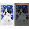 thumbnail image 2 of Caroline's Treasures SS4654CNL Boston Terrier Winter Snowflakes Holiday Ceramic Night Light, 6x4x3", multicolor, 2 of 2