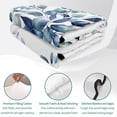 thumbnail image 4 of Twin Quilt Set 68''x86'', Blue Teal Eucalyptus Leaves Lightweight Summer Bedspread Coverlet Set with 2 Pillow Shams, Watercolor Weeping Botanical Breathable All Season Quilt Bedding for Dorm/Bedroom, 4 of 9