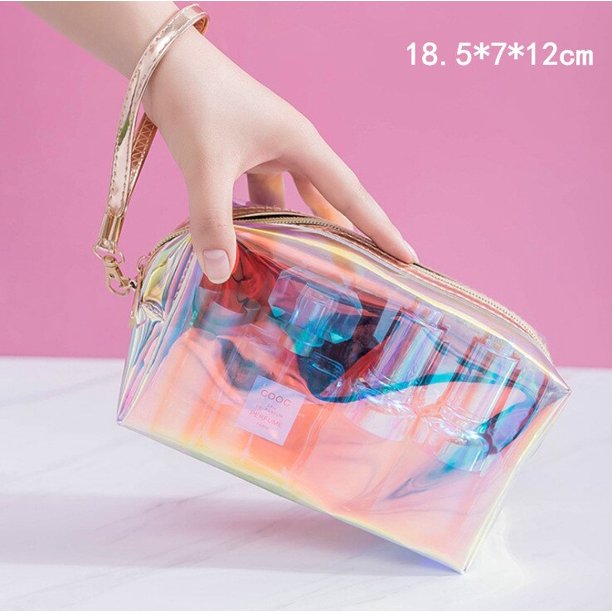 Neceser de viaje para mujer, bolsa portátil de cosméticos de gran capacidad, Kit de lavado femenino, estuche de maquillaje impermeable con cremallera LIUWENJING unisex