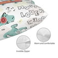 thumbnail image 3 of Balery Music Lover Dinosaur Funda de Cojín Estampada, Regalos para Mujeres, Regalos de Amor para Ella, Regalos para Novia o Esposa, Funda de Almohada-16"x24", 3 of 6