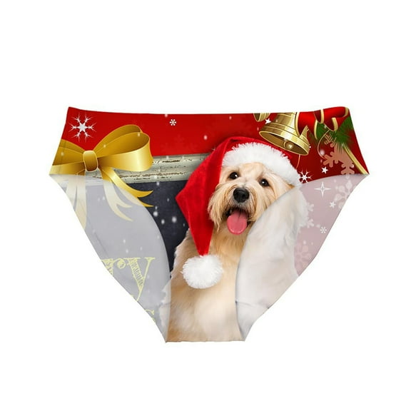 HUPOM Eatable Panties Girls Underwear Briefs Casual Hook & Loop Drop Waist Red S