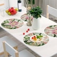 thumbnail image 6 of Ryvnso Blossom Lily Flower Round Plate Mats Dining Table Placemat Set of 4 for Holiday Decoration, 6 of 7