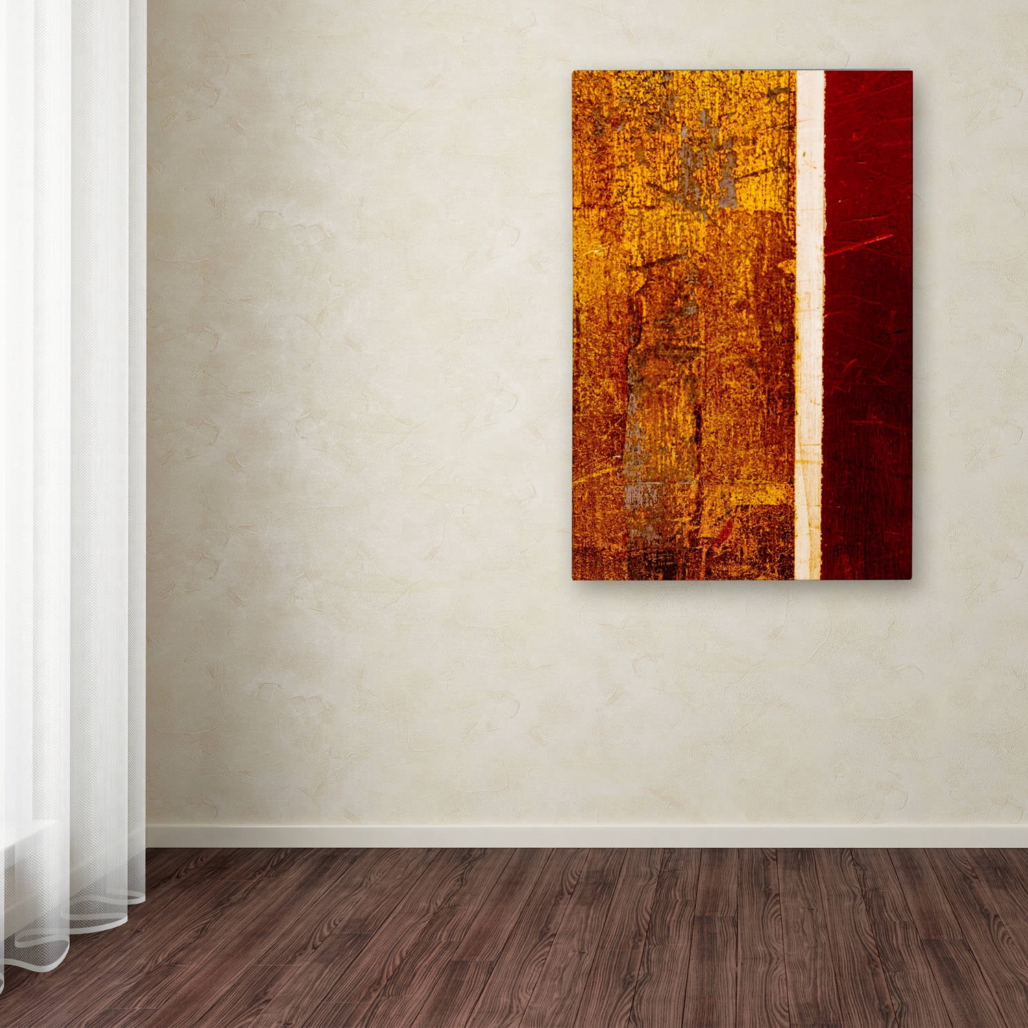 Trademark Fine Art "Gold Flakes" Canvas Art by Claire Doherty