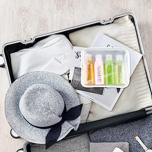 Leakproof Squeeze Bottles Travel Kit - 4pc 3.4 oz TSA Approved for Shampoo, Conditioner and Toiletries