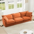 thumbnail image 5 of UXENAFANA Oversized Chenille Loveseat Sofa, 120'' Chenille Couch, Modern Comfy Deep Seat Sofa for Living Room Bedroom Office Apartment,DIY Combination,Orange, 5 of 5