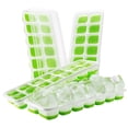 thumbnail image 1 of Bandeja para Cubitos de Hielo de 4 Piezas, Silicona de Fácil Liberación y 14 Bandejas para Cubitos de Hielo Flexibles con Tapa Extraíble a Prueba de Salpicaduras, Certificado LFGB y Libre de BPA, Adecuada para Cócteles, Congelar, Bandejas para Cubitos de Hielo Apilables, con Tapa ER, 1 of 5