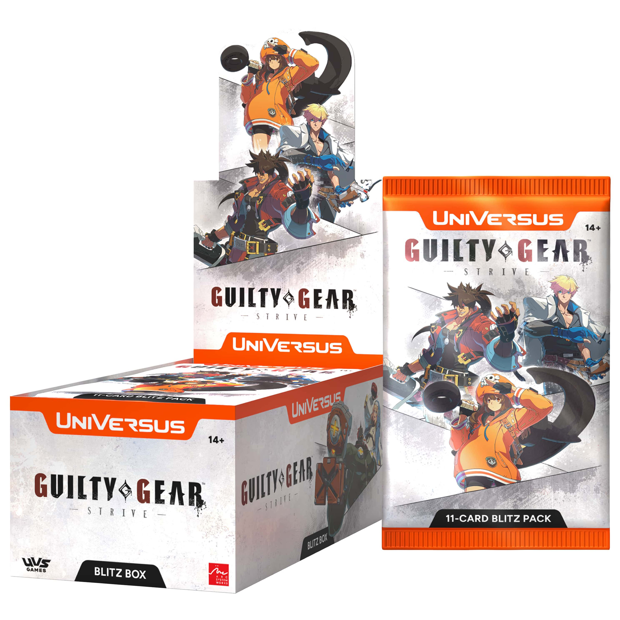 UniVersus: GUILTY GEAR - STRIVE - Blitz Box - 12 Blitz Packs (11 Cards Ea), Battle Deck-Building Trading Card Game, Randomly Assorted, TCG Collectible
