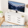 thumbnail image 4 of 63 Inch TV Stand Entertainment Center with 6 Drawers Adjustable Height for Living Room, Bedroom, Office, 4 of 8