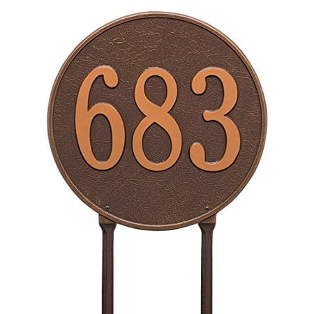 Whitehall 2099AC Rond - 15 Pouces Diamètre Pelouse - une Ligne - Cuivre Antique