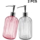 thumbnail image 2 of Liquid Soap Dispensers with Pump, 2 Pieces Refillable Glass Liquid Soap Dispensers, Soap Dispenser(Gray, Red), 2 of 5