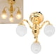 thumbnail image 3 of sweethay 1/12 casa de muñecas miniatura LED luces de techo decoración DIY candelabro alimentado por batería lámparas accesorios sala de casas de muñecas, 3 of 6
