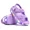 Purple, variant on Toddler Boys Girls LED Double Buckle Sandals Open Toe Flat Slide Kids With Adjustable Back Strap Black 10