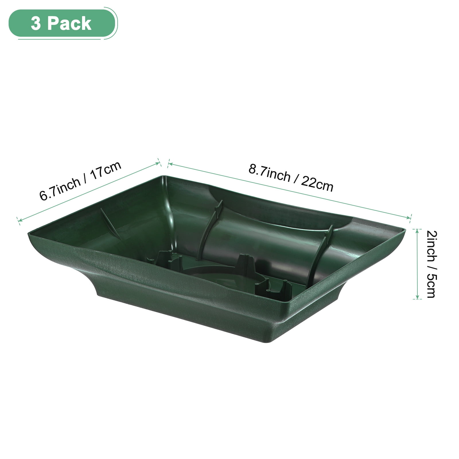 Uxcell 3-Pack Floral Arrangement Bowls, 8.7 Inch Floral Foam Bowl [Brown Green]