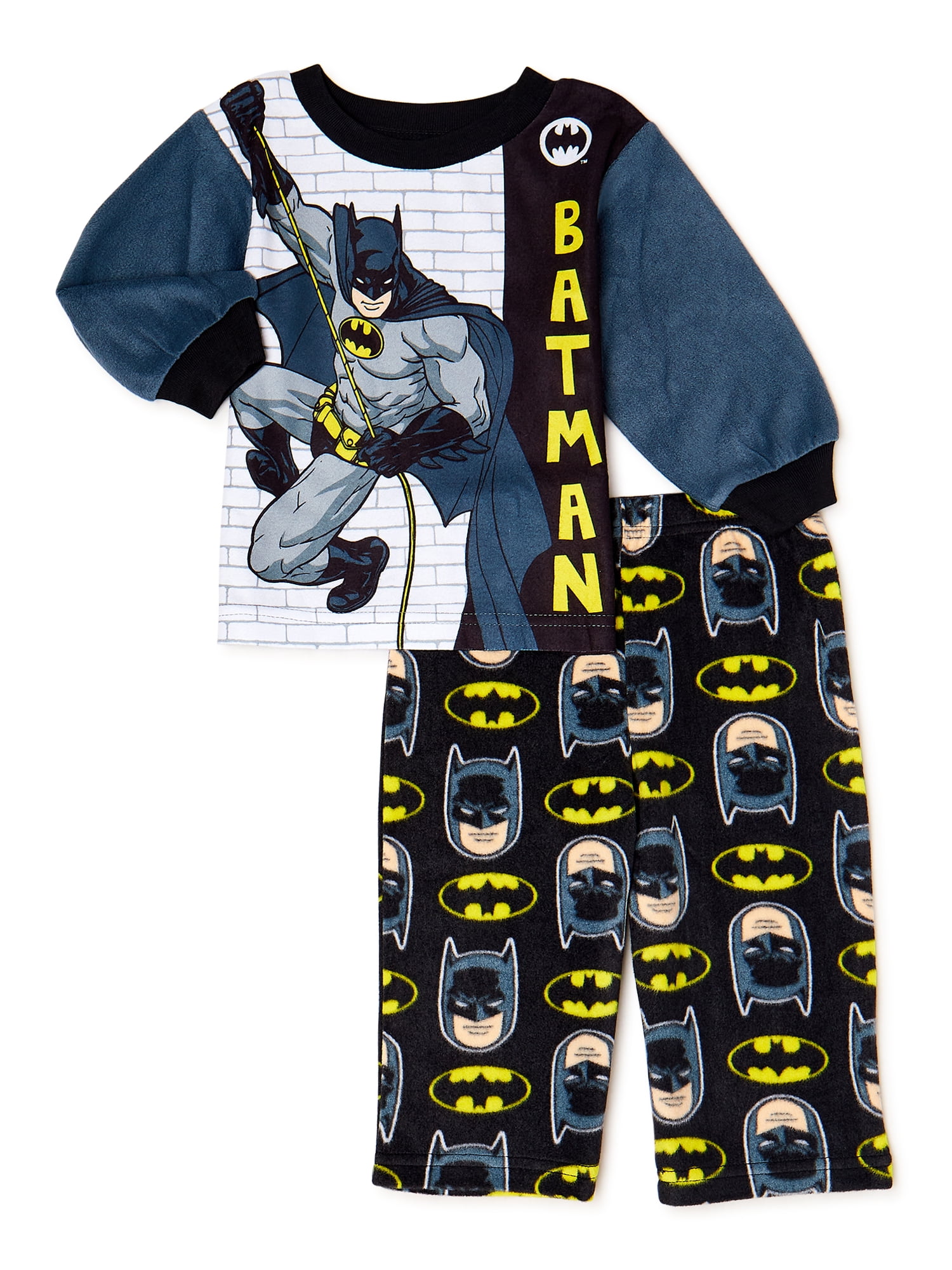 Hot Christmas Kid Baby Boy Outfit Clothes Batman Smell Print T-shirt+Long Pants 