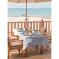 thumbnail image 2 of Outdoor Tablecloth with Umbrella Hole for Patio/Picnic/Party/Camping, Abstract Grey Waterproof Table Cloth Rectangle Table Cover Washable, Modern Minimalist Graffiti Artwork (54"x 80"), 2 of 8