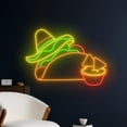 thumbnail image 2 of Handmadetneonsign Mexican Tacos Neon Sign, Nachos Tacos Neon Light, Tacos Led Light, Nachos Diner, 2 of 5