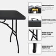 thumbnail image 3 of Folding Plastic Table / Ideal for Picnics and Camping / Easy to Fold and Transport, 3 of 4