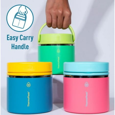 ThermoFlask 20oz Insulated Food Jar, 2-pack Blue - Yellow , New in Box