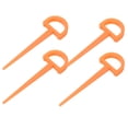 thumbnail image 2 of Durable Orange Plastic Tent Stakes for Camping Use with Dshaped Design and Ground Anchoring Function 4Pcs, 2 of 5