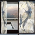 thumbnail image 3 of BZSMCE Window Curtain Panels Set Of 2 In Azure Swallows Printed, 3 of 4