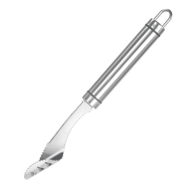 MasteelfCA Kitchen Stainless Steel Chili Corer Curved Pepper Remover with Serrated Barbecue Tools