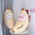 thumbnail image 2 of 21.7 "Cerdo Almohada de Felpa Lindo Plátano Animal de Peluche Kawaii Squishy Anime Piggy Plushie Suave Abrazando la Almohada de Peluche Regalos de Juguete para Niños Niñas Halloween, 2 of 5