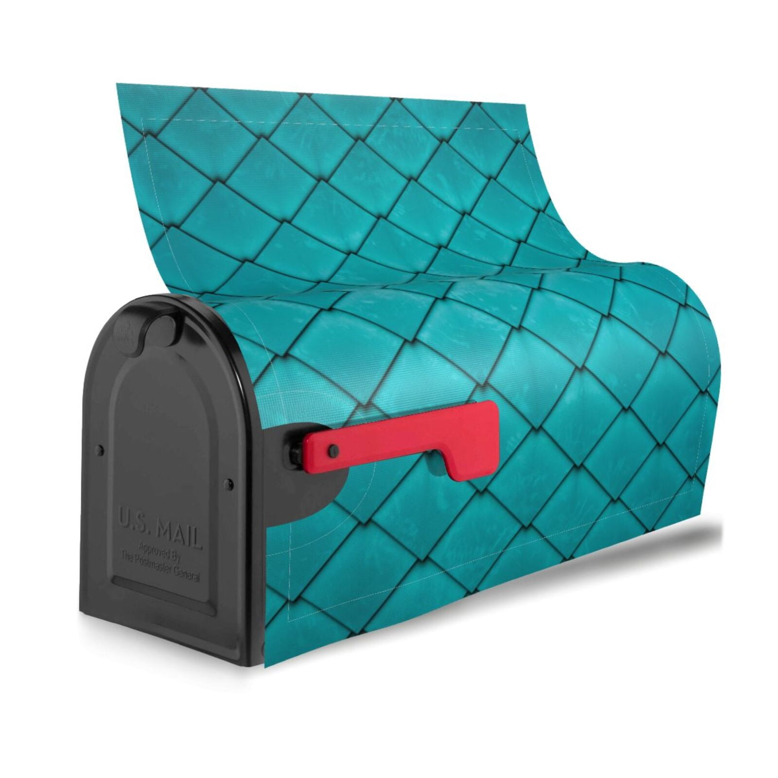 Xecao Diamond Shaped for Mailbox Cover with Magnetic Strips, Waterproof and Sunscreen, Adds a Decorative Touch to Your Garden Yard-21x18 in