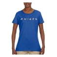 thumbnail image 2 of Friends Amigos Parody Pop Womens Graphic T-Shirt, Royal, Large, 2 of 3